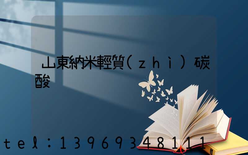山東納米輕質(zhì)碳酸鈣