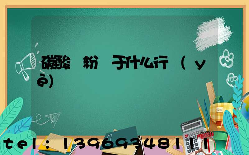 碳酸鈣粉屬于什么行業(yè)(碳酸鈣粉工業(yè)用途及價格)-第1張-熱點新聞-山東淄博建陟工貿(mào)